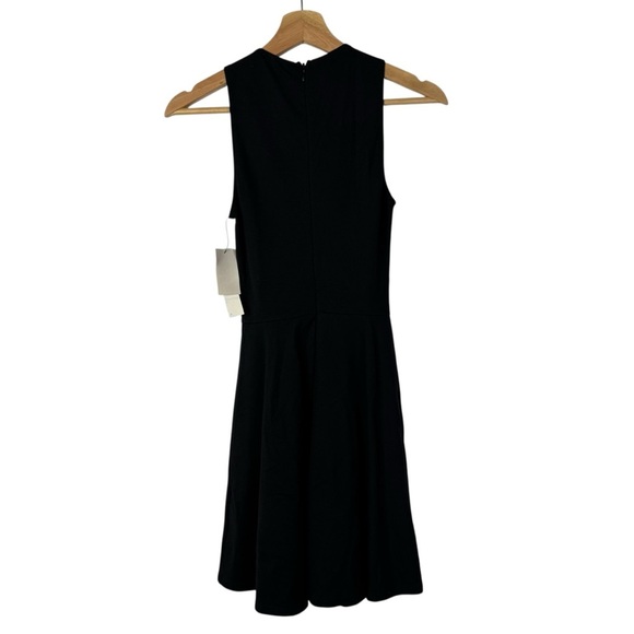 Lord & Taylor Design Lab Black Lace Up Bust Fit & Flare Mini Dress XS - Picture 2 of 4